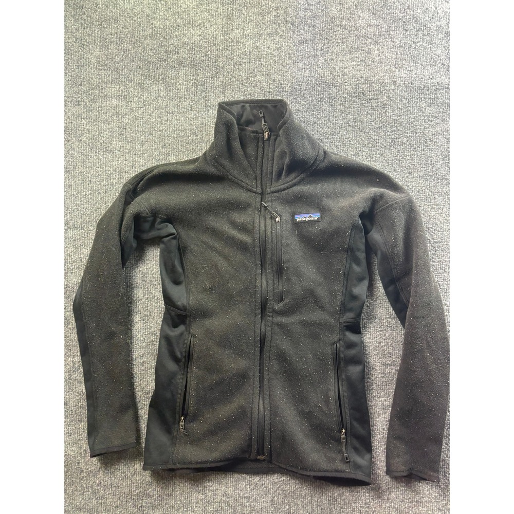 Patagonia Better Sweater Fleece Jacket Womens XS Black Full Zip Hybrid